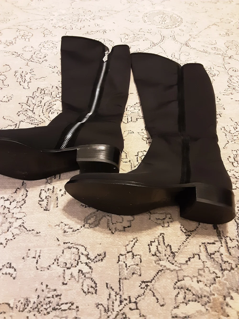 Donald Pliner Nova Black Knee-High Side-Zip Boots